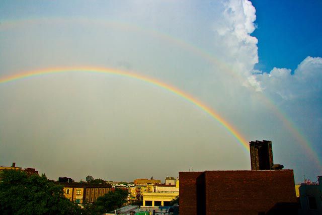 TWO rainbows in Astoria!!